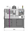  Masina de frezat CNC Optimum F 4 - dimensiuni