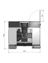 Masina de frezat CNC Optimum F 105/808D - dimensiuni