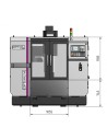 Masina de frezat CNC Optimum F 105/808D - dimensiuni