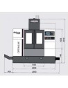 Masina de frezat CNC Optimum F 150 TC - dimensiuni