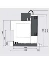 Masina de frezat CNC Optimum F 150 TC - dimensiuni