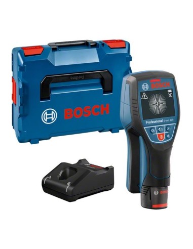 Bosch D-Tect 120 Detector, 120mm + 1 x Acumulator GBA 12V 2.0Ah + Incarcator rapid GAL 12V-40 Professional + L-Boxx 136