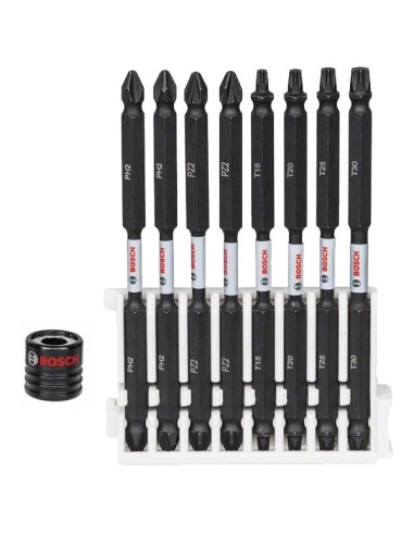 Bosch Set 8 biti duble Impact Control 110 mm, mixt + manson magnetic