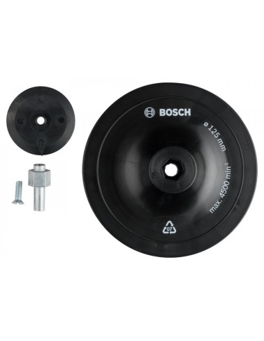 Bosch Disc (taler) suport pentru foi abrazive cu tija de fixare 8 mm, Ø 125 mm pentru GBM