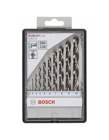 Set Robust Line burghie pentru metal HSS-G 135gr D1, 2, 3, 4, 5, 6, 7mm set 10 buc.