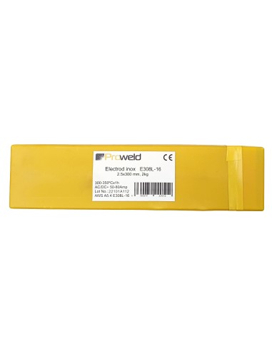 ProWELD E308L-16 electrod inox, 2.5x300mm, tub 2kg