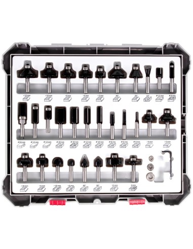 Bosch Set freze de profilat canturi, 30buc, mixte, tijă 8mm