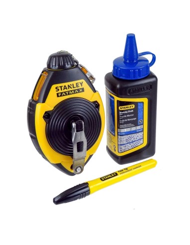 Stanley 0-47-681 Set sfoara de trasat Fatmax 30m, creta albastra si marker negru