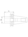 Adaptor cu blocare DIN 69871 cu receptie SK 40 - MK 4 - schita dimensiuni