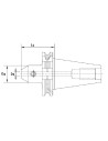 Portscula DIN 69871 AD, scule coada cilindrica 6 mm, SK 40 / 160 mm - schita