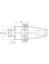 Portscula DIN 69871 B pentru freza cilindrica 27 mm, SK 50 / 40 mm - schita